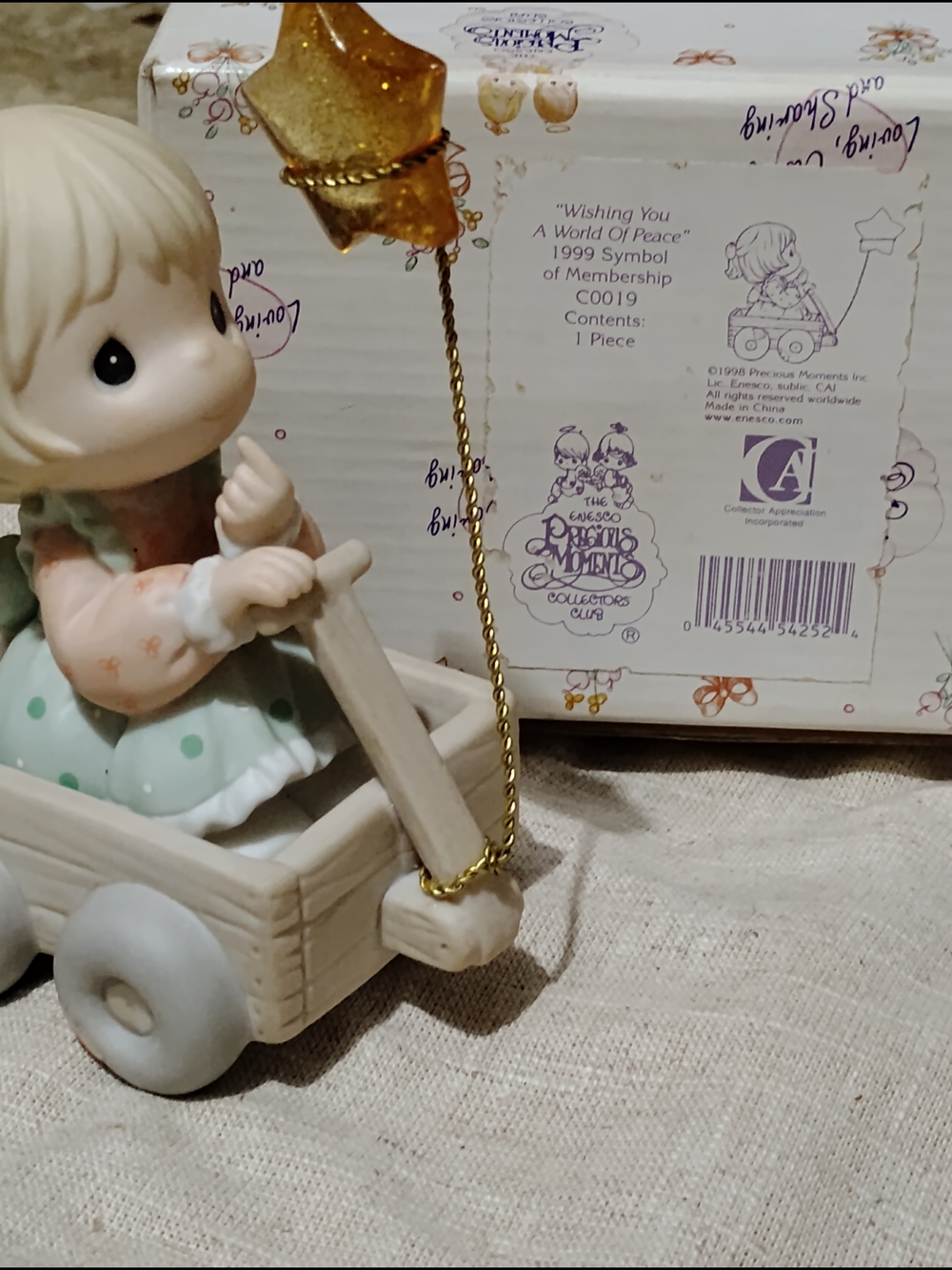 1999 Precuous Moments Figurine With Original Box